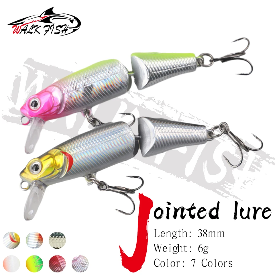 WALK FISH Minnow Wobbler articulado hundimiento para lucio y trucha - imagen 3