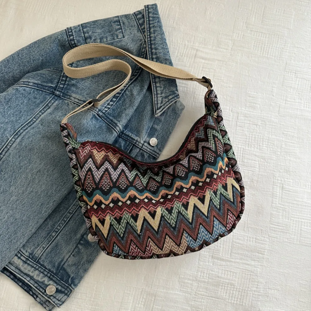 Bolsa de pesca de lona gran capacidad con bandolera retro moderna - imagen 2