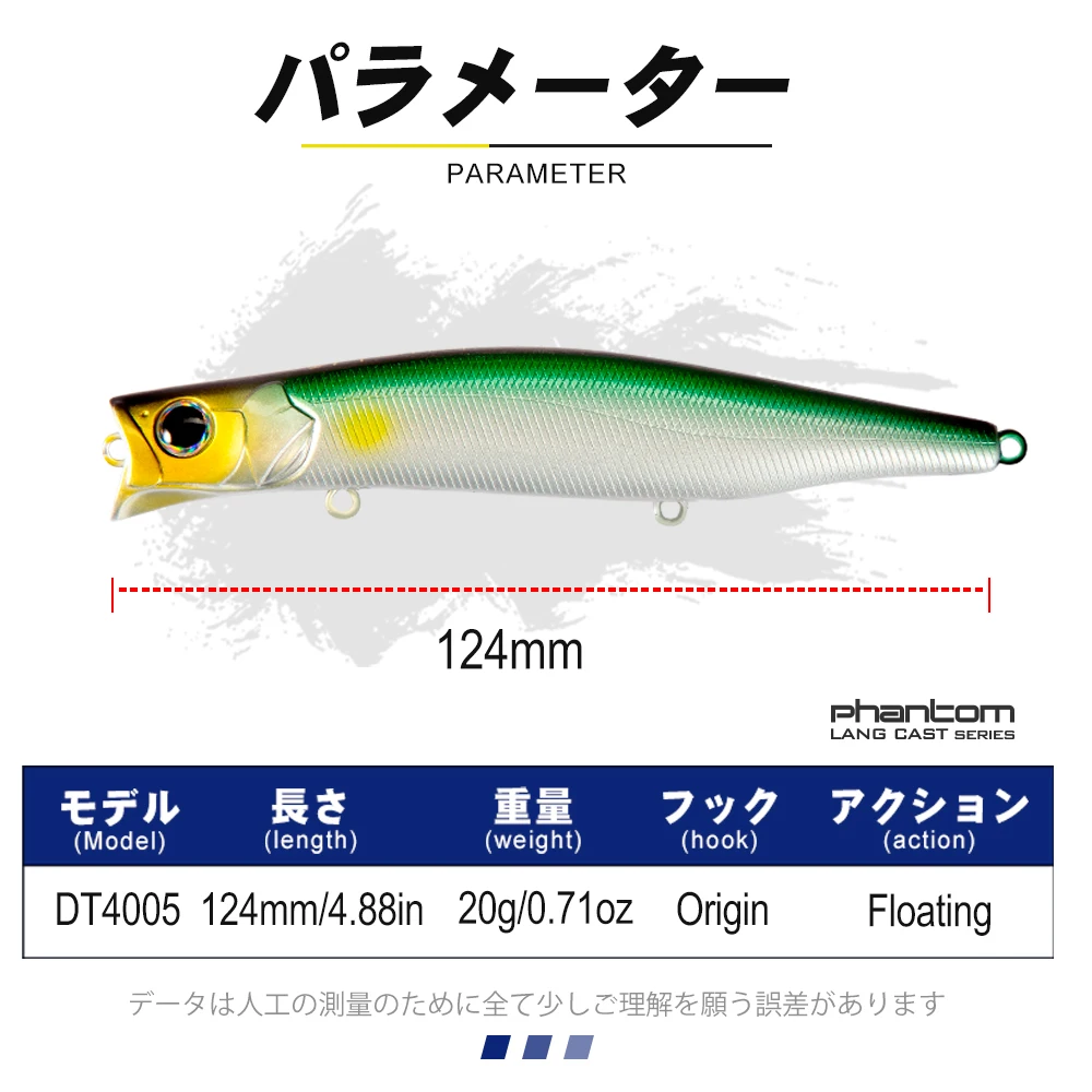 D1 Topwater Popper señuelo flotante salpicadura para lucio y lubina - imagen 2