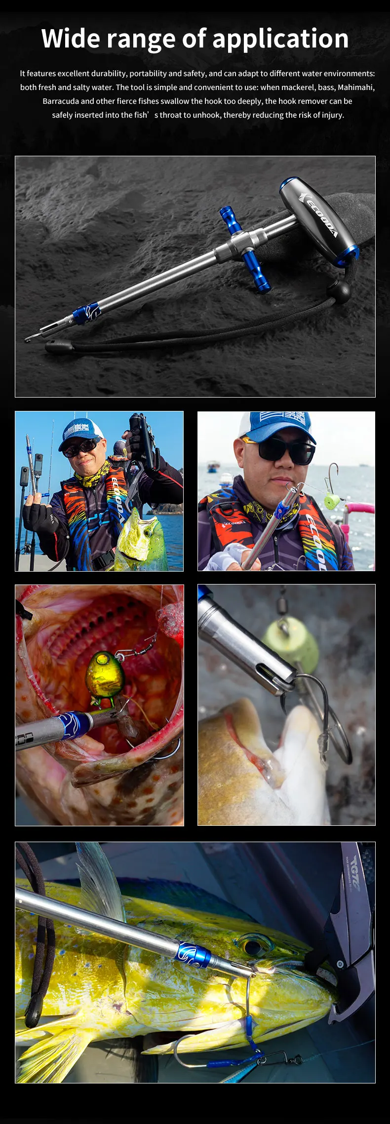 Dispositivo guardado en funda de equipo de pesca