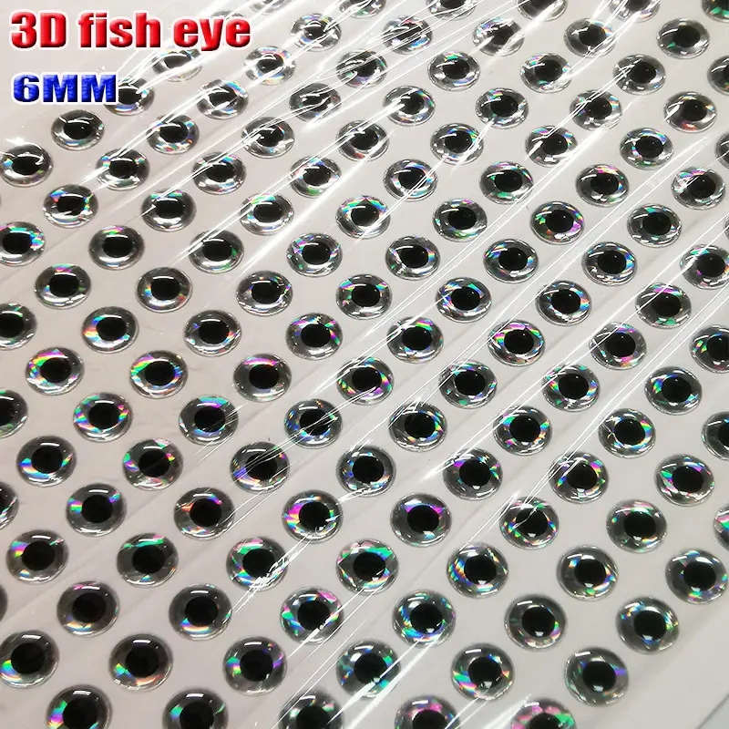 Ojos de señuelo 3D plata, tamaños 3-16 mm - imagen 5
