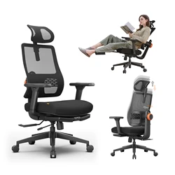 Silla ergonómica con reposapiés y soporte lumbar MagicH-BP