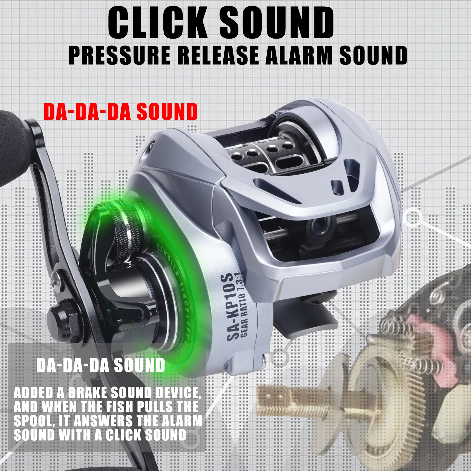 Carrete SAMOLLA surfcasting para agua salada - imagen 3