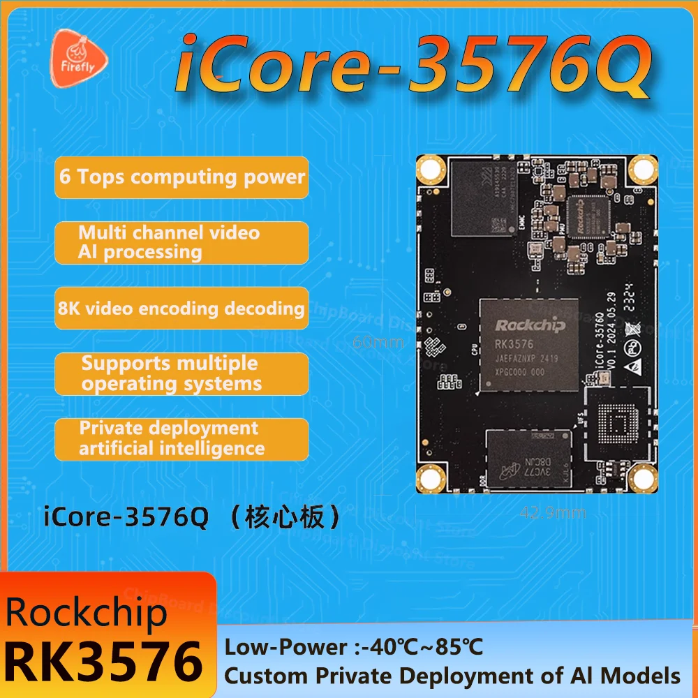 Firefly iCore-3576Q placa RK3576 baja potencia para informática en el borde - imagen 5