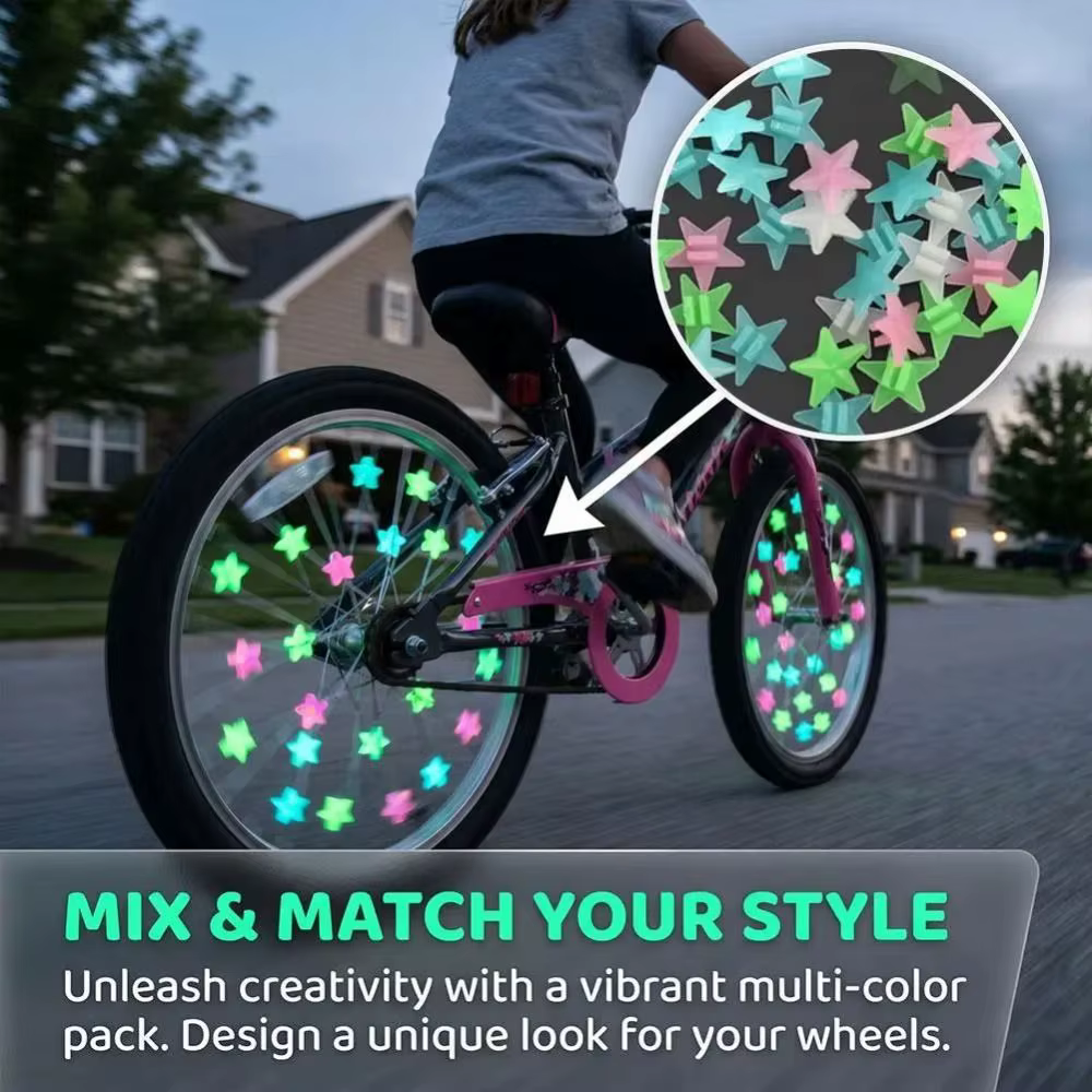Luces Reflectantes para Radios de Bicicleta Infantiles – Juego de 36 uds. - imagen 2