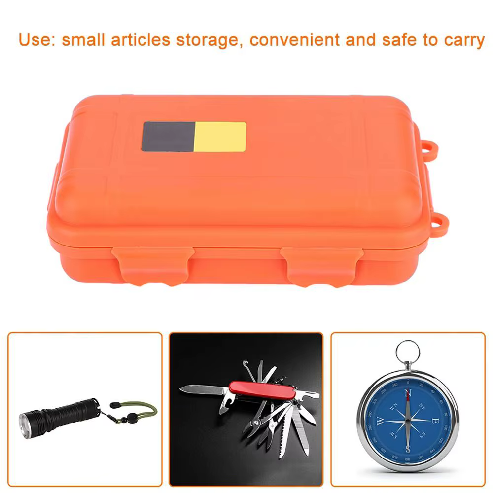Caja seca compacta para accesorios de acampada y pesca
