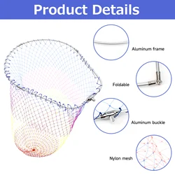 Cabeza de Red SANLIKE Aluminio – Marco Ovalado Plegable para Pesca en Agua Dulce