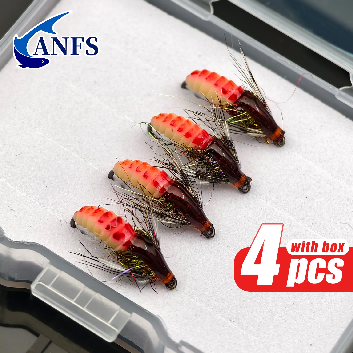 Ninfa ANFS en contexto de pesca con mosca