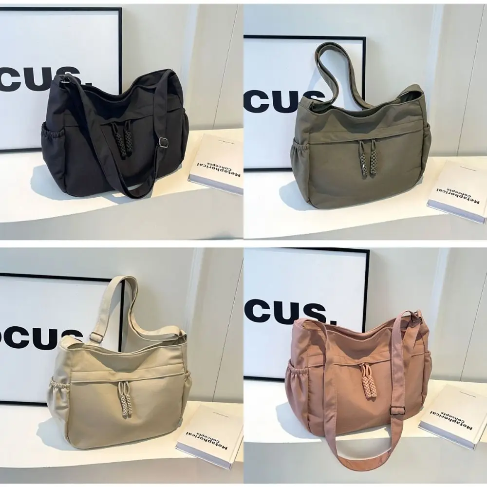 Bolso cruzado de nailon con cremallera y varios bolsillos
