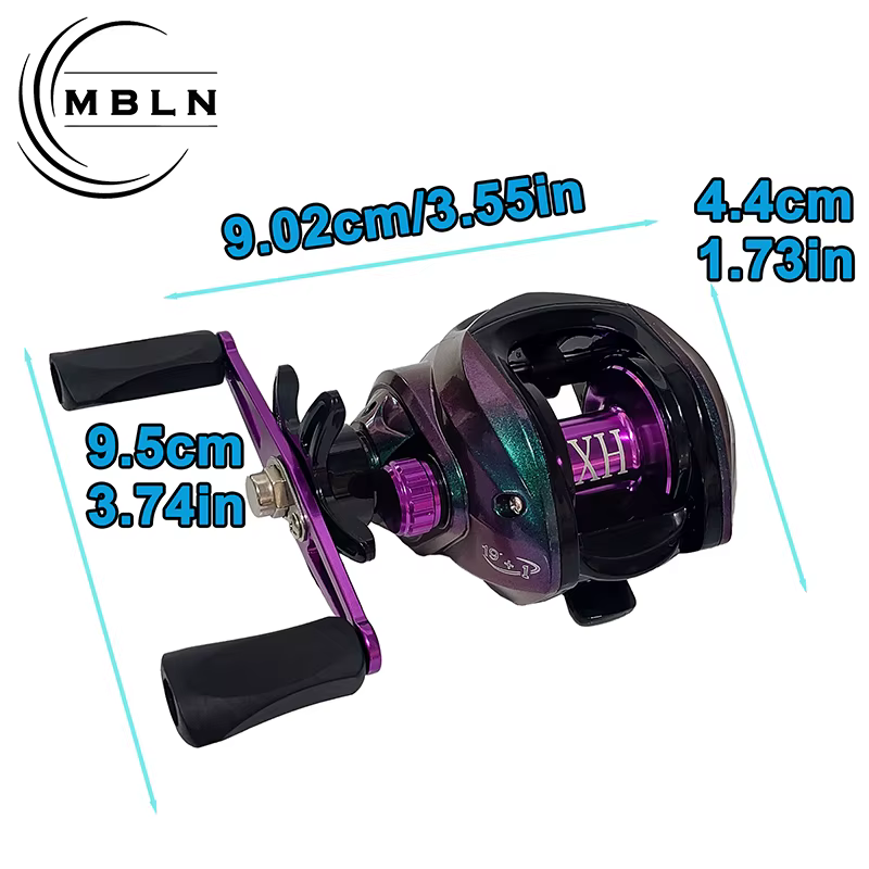 Carrete Baitcasting de alta velocidad con bobina de aluminio - imagen 5