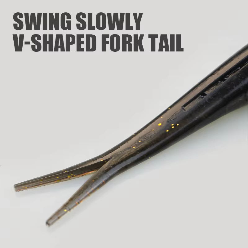 Señuelos Ned rig de vinilo TPR – Swimbait flotante cola en V