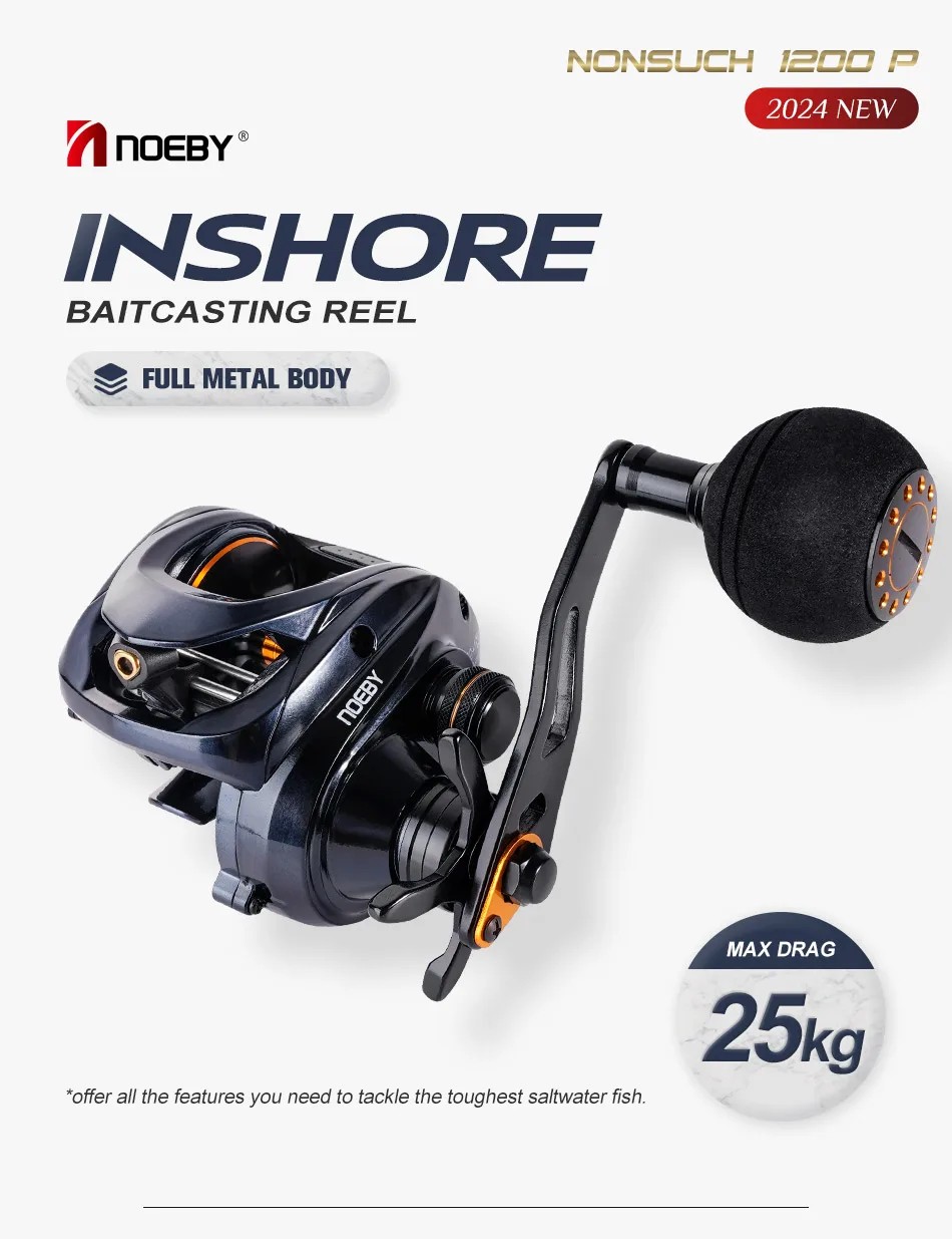 Vista general del carrete NOEBY Baitcasting 1200P