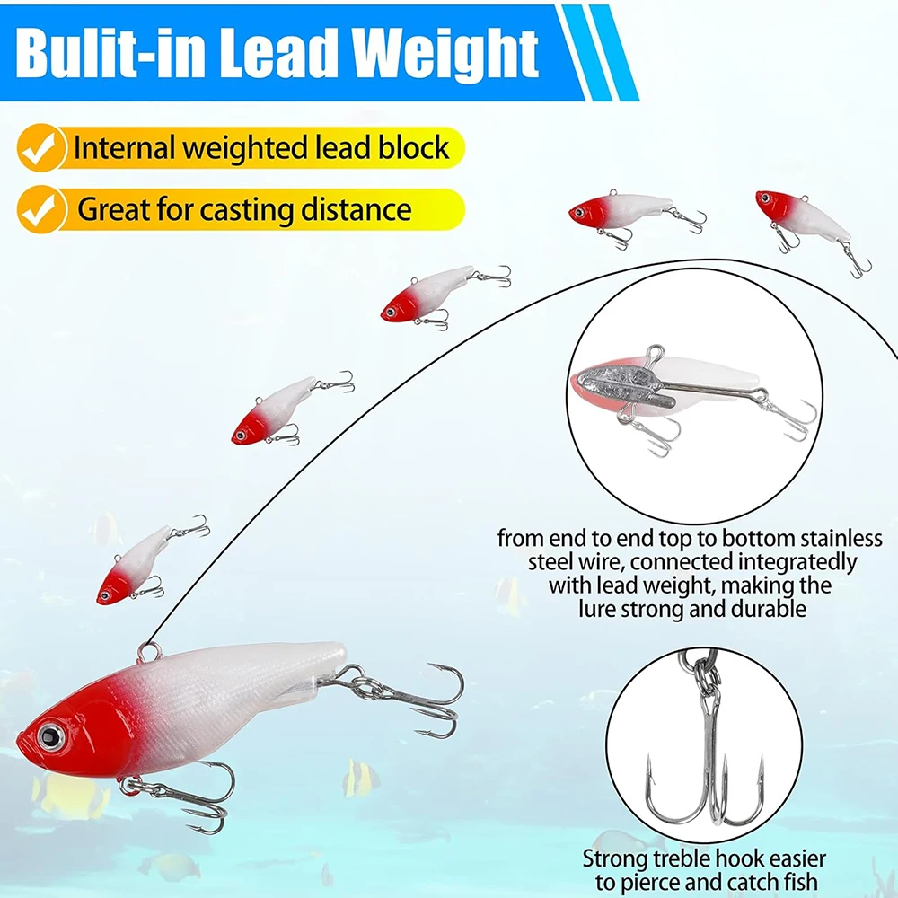 Señuelos Blandos Preequipados Jig Head Shad – Para lubina y trucha - imagen 4