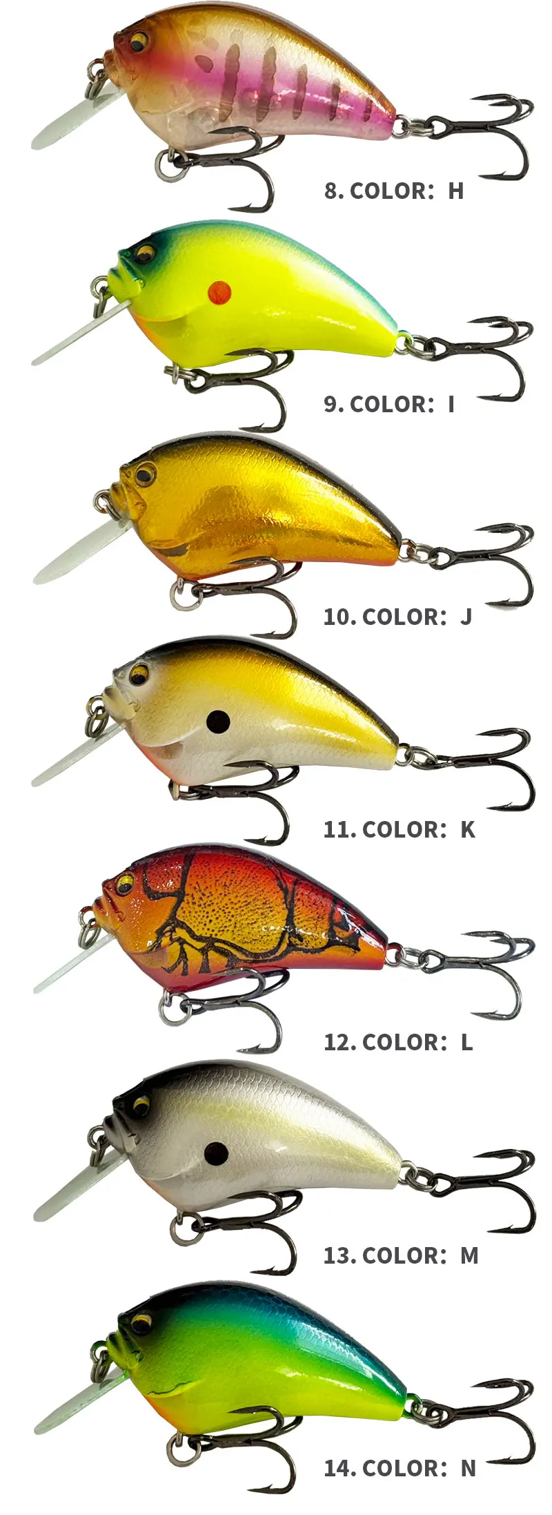 Señuelo en posición de natación
