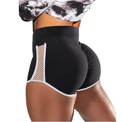 Pantalones cortos deportivos mujer cintura alta secado rápido