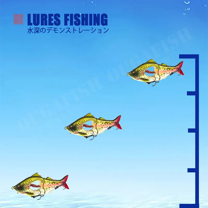 Swimbait articulado – Wobbler hundimiento metacrilato - imagen 5