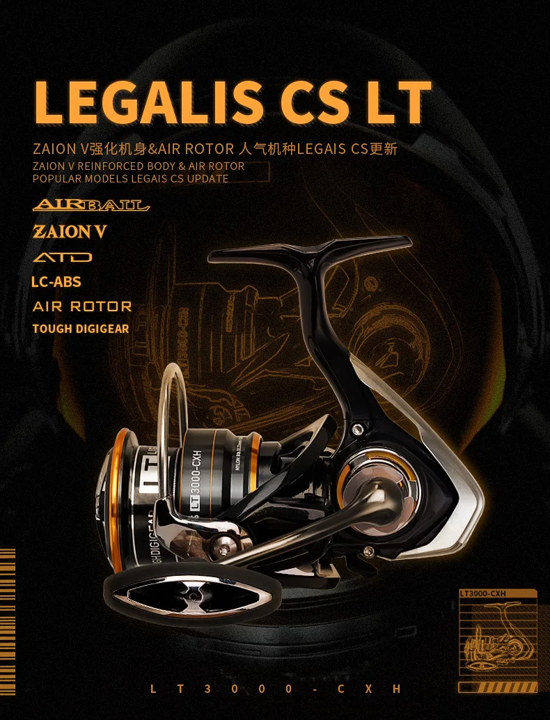 Vista general del carrete DAIWA LEGALIS CS LT