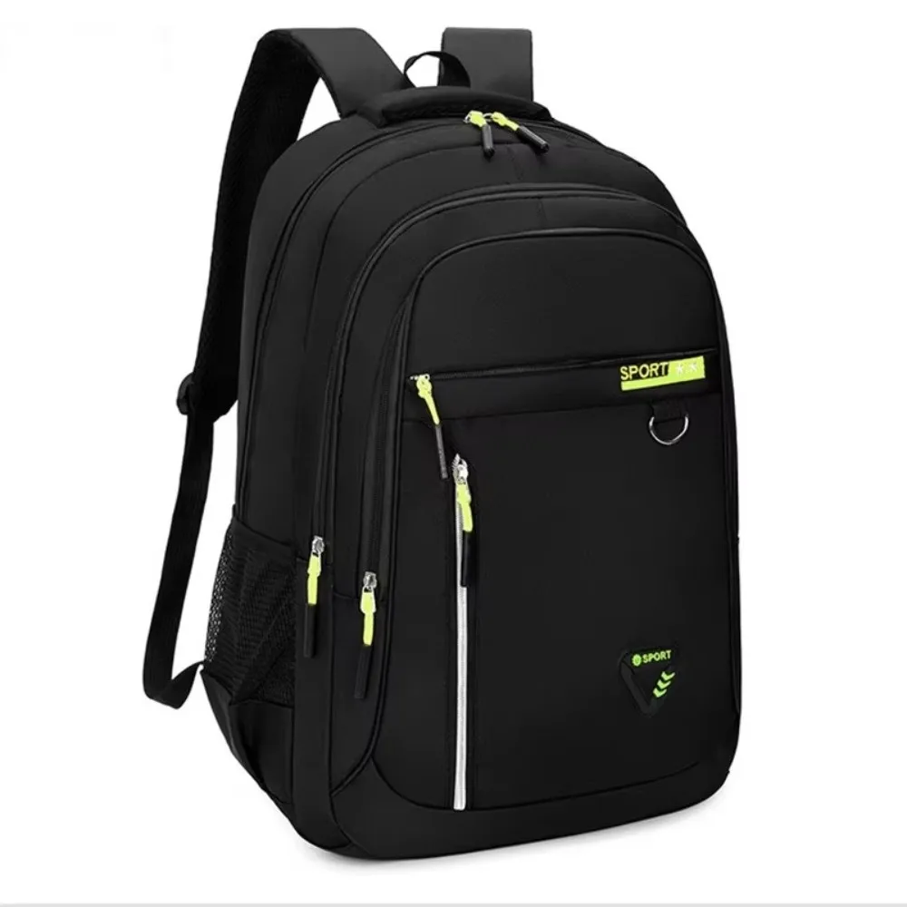 Mochila de nailon multicapa con bolsillos y compartimentos