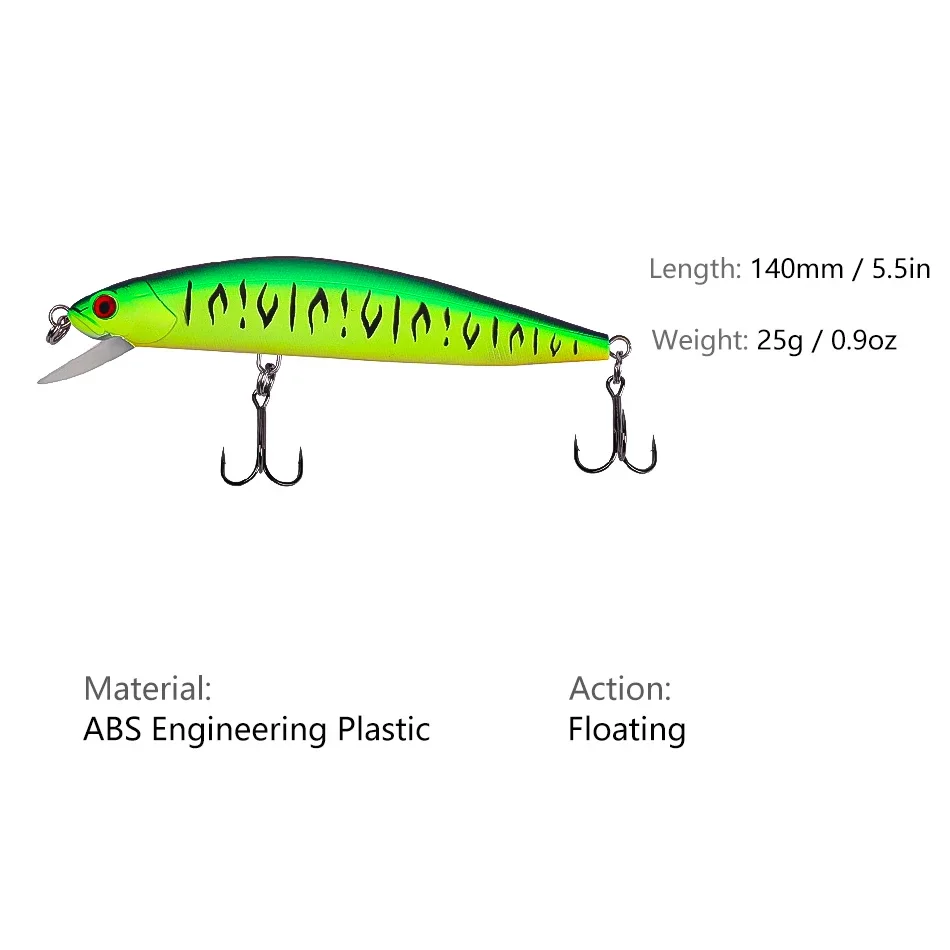 Señuelo Minnow con bola de tungsteno - Wobbler para pesca - imagen 3