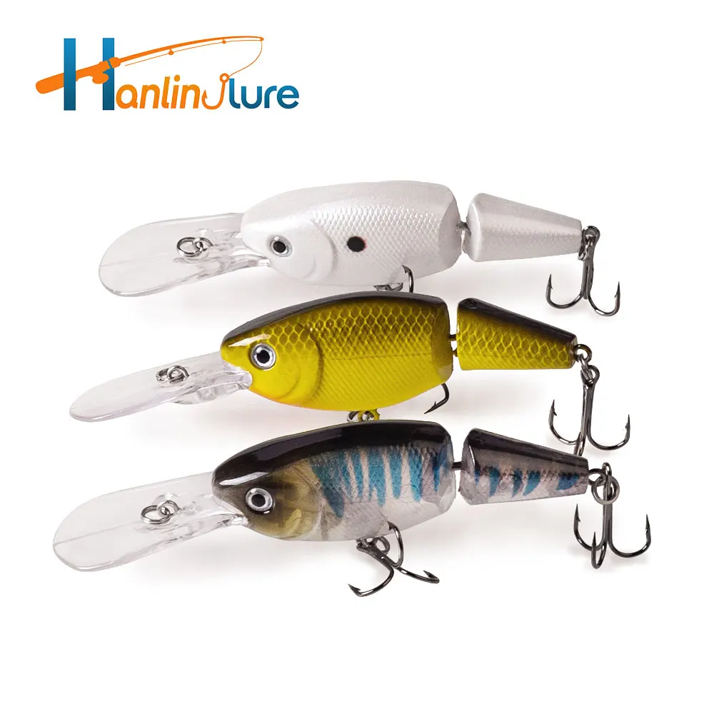 Hanlin Wobbler Minnow flotante para lucio y lubina, crankbait