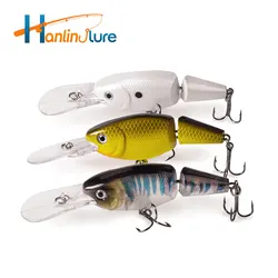 Hanlin Wobbler Minnow flotante para lucio y lubina, crankbait
