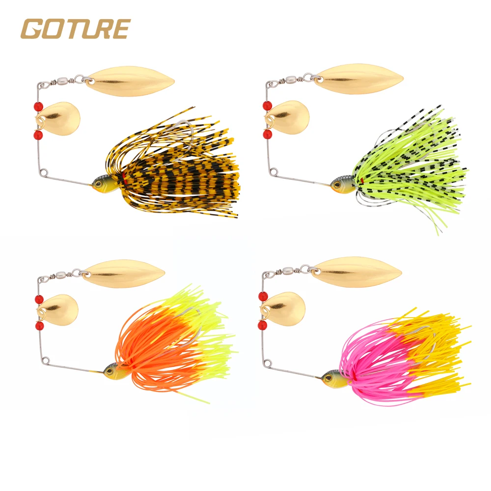 Goture Spinnerbait doble aspa con falda de silicona – anti-enredos - imagen 5