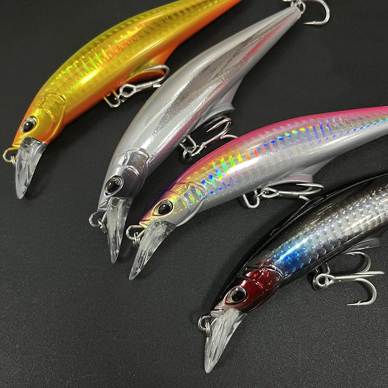 Wobbler minnow hundido long casting 120 mm – para pesca marina - imagen 2