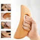 Gua Sha de madera natural para masaje facial y corporal terapéutico - imagen 2