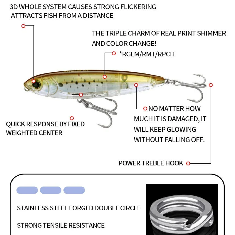 Señuelo TopWater KNCONAN 17g 100mm para lubina y trucha - imagen 5