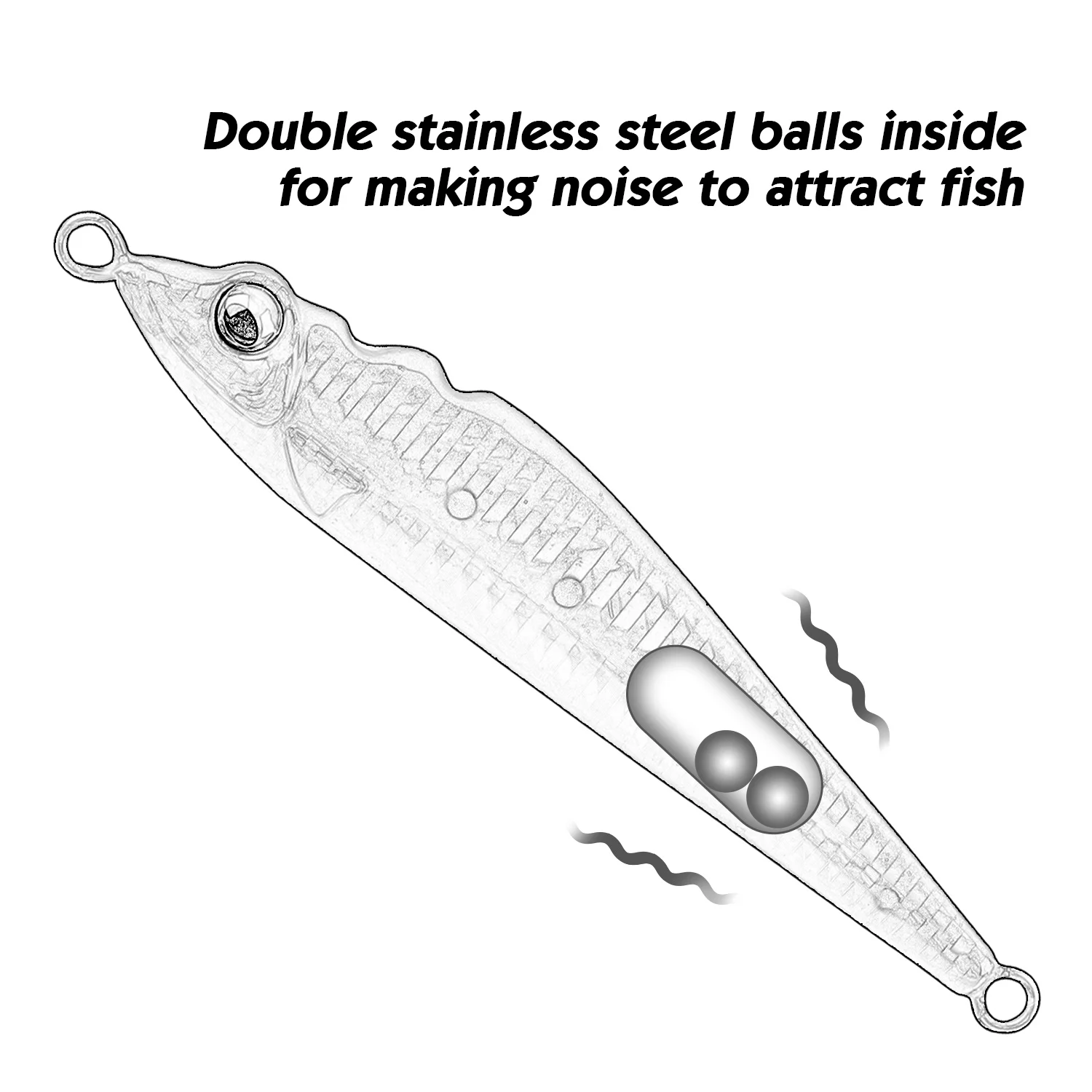 Goture Cuchara Jig para lance de costa con señuelo marino