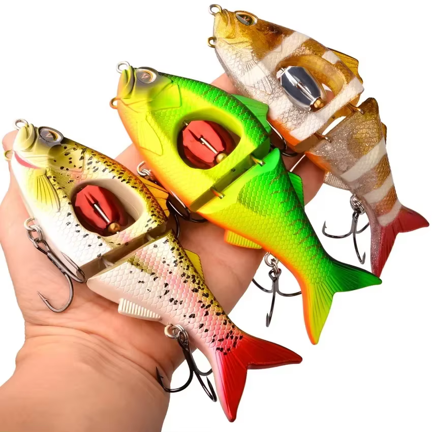 Swimbait Articulado Hundido con Hoja Metálica – Talla Grande Depredadores - imagen 3