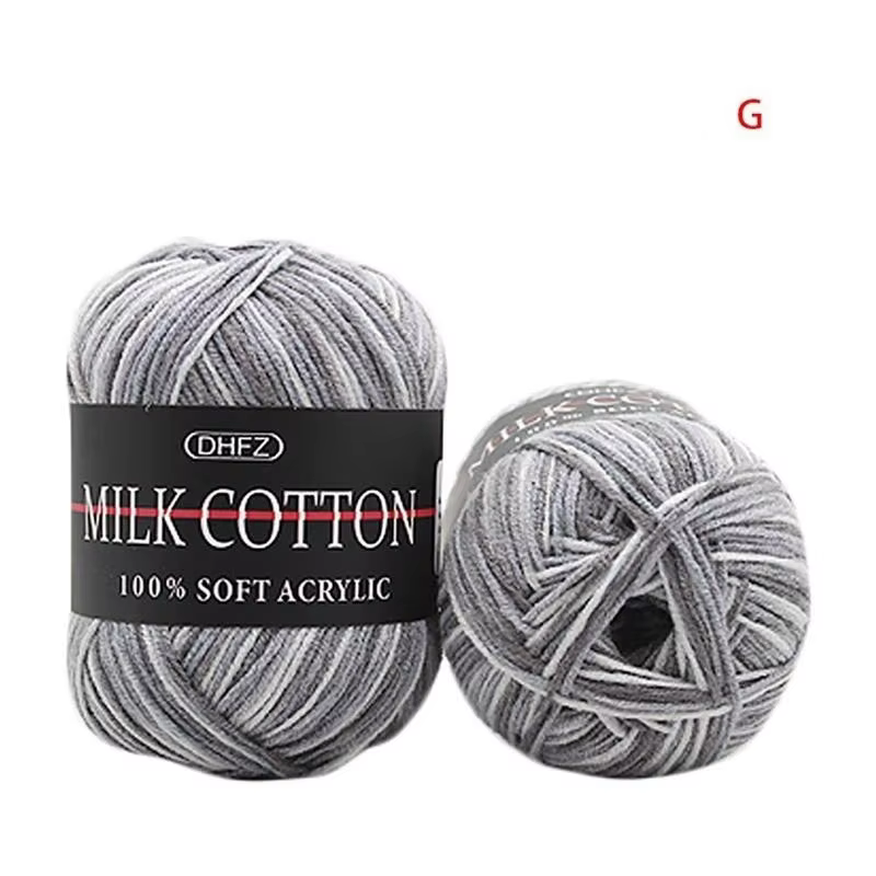 Hilo de algodón para ganchillo y tejido multicolor - imagen 2