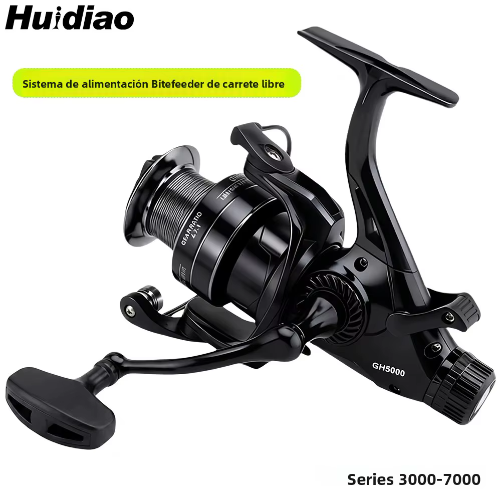 Carrete Huidiao Doble Freno 16kg – 4+1 BB – Pesca Lubina, Bagre, Carpa - imagen 3