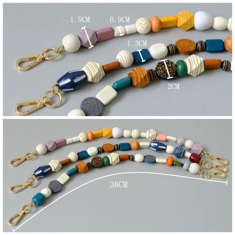 Cadena Extensión con Cuentas para Bolso Retro – Correa Ajustable - imagen 4