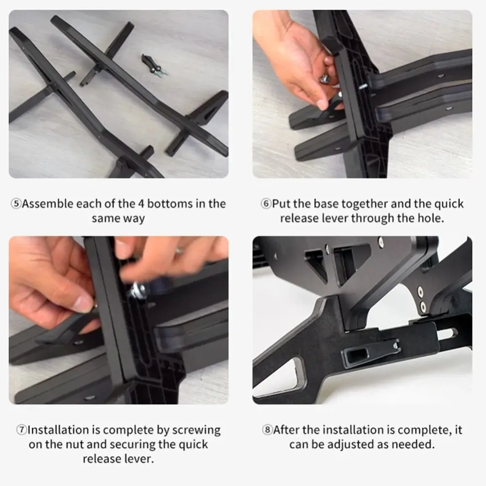 Soporte portátil antideslizante para bicicleta con reposapiés ajustable - imagen 4