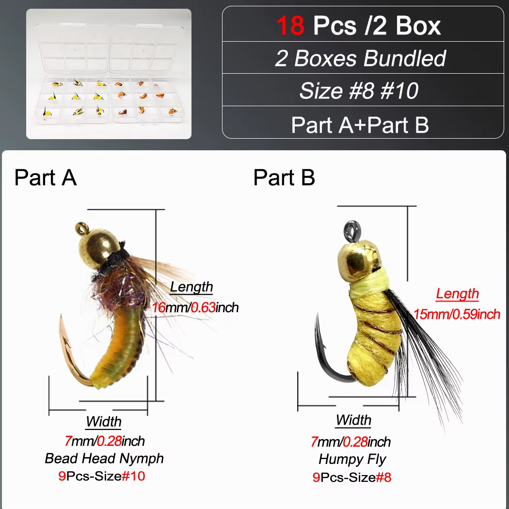 Moscas Húmedas con Cabeza de Perla para Trucha - imagen 3