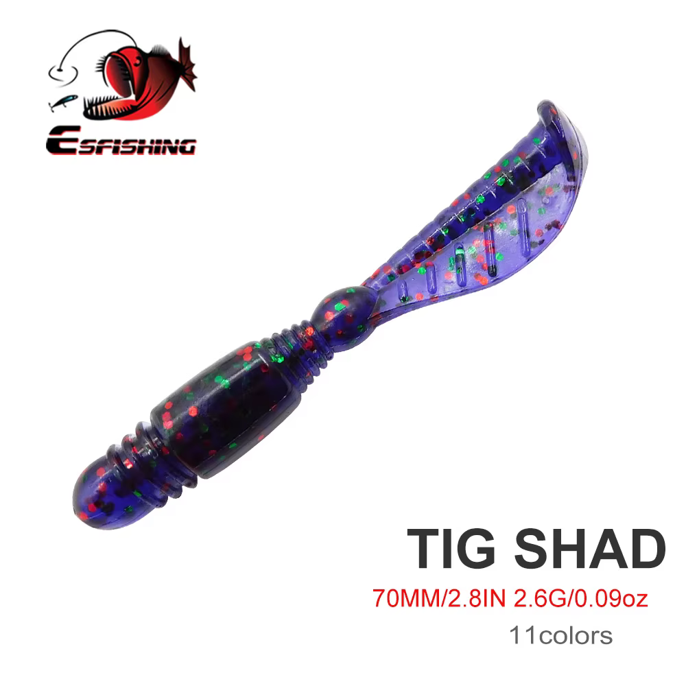ESFISHING TIG Shad – Señuelo blando 70mm para lucio y trucha