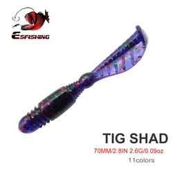 ESFISHING TIG Shad – Señuelo blando 70mm para lucio y trucha