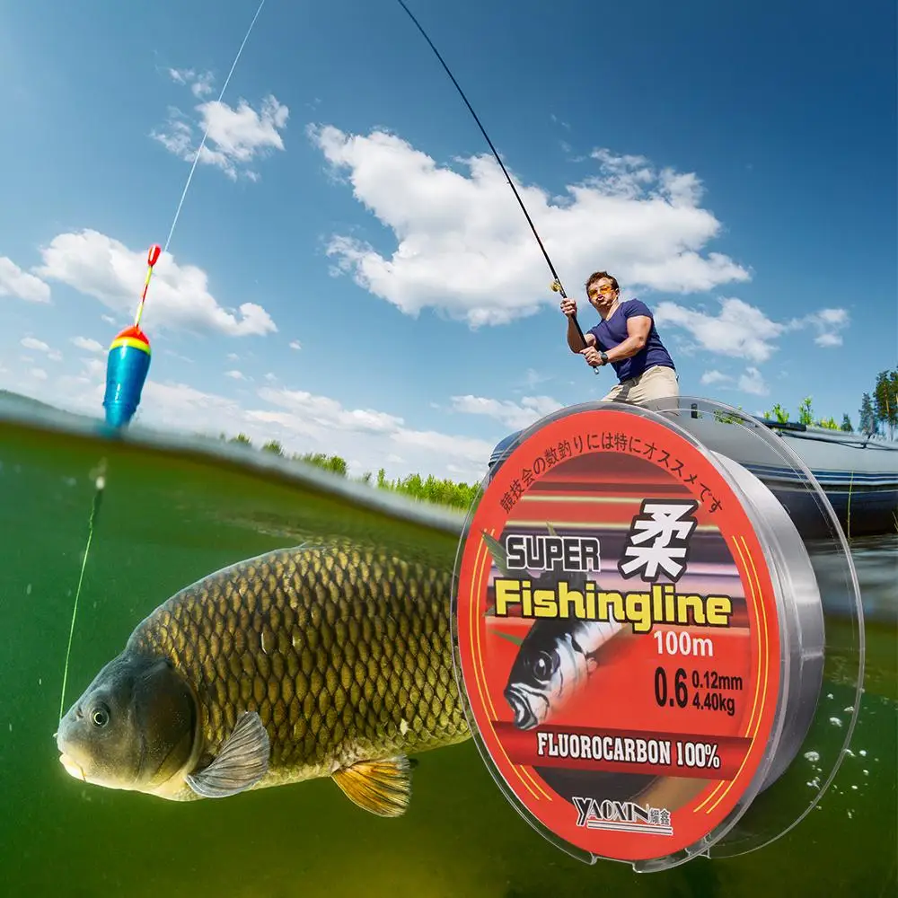 Fluorocarbono PA monofilamento de nylon cuerda de pesca resistente premium - imagen 5