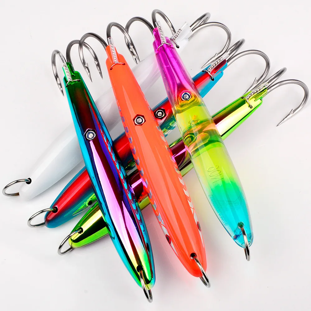 Señuelo Cuchara de metal con doble anzuelo para pesca lenta - imagen 4