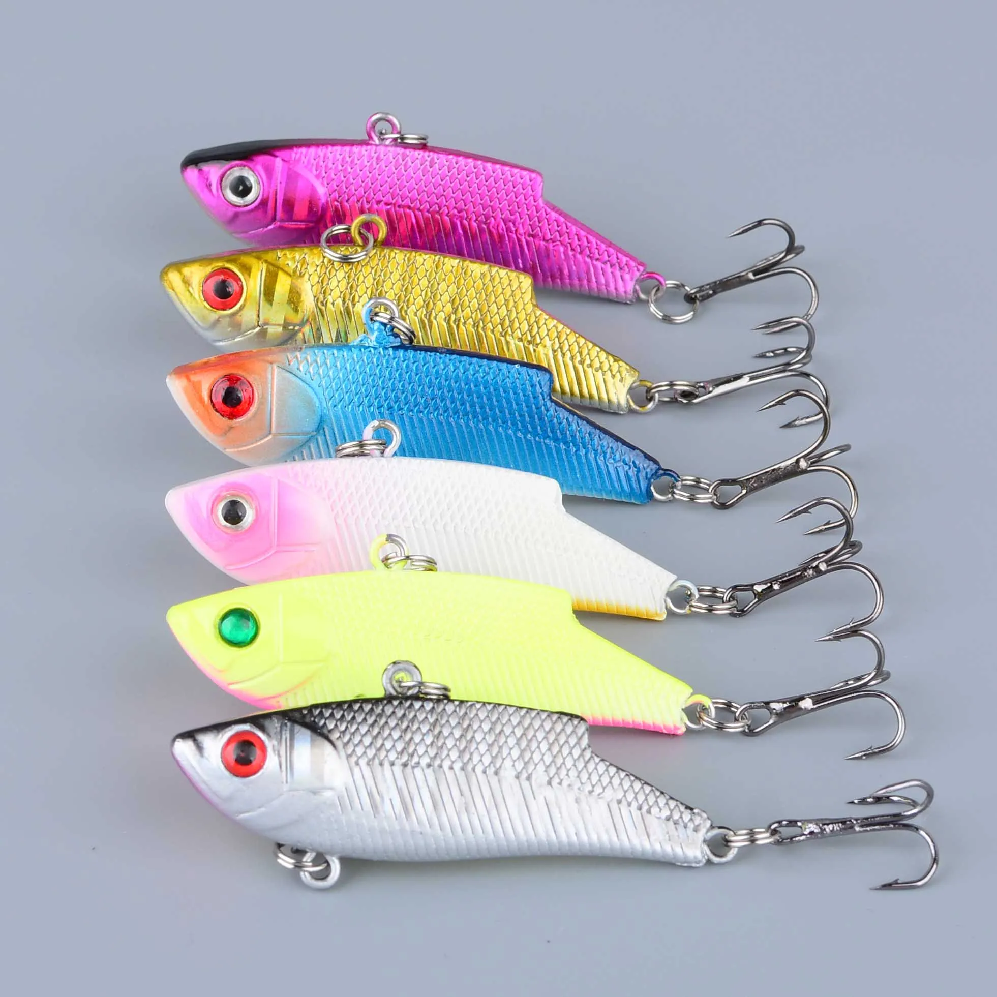 Señuelo VIB tipo cuchara para invierno y salmón, wobbler duro
