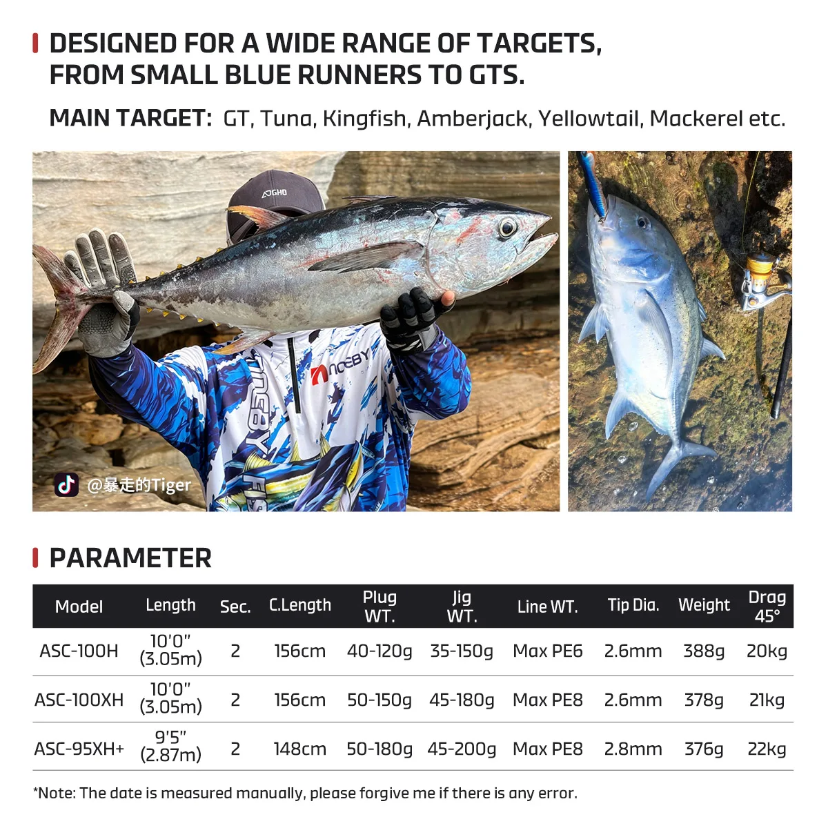 NOEBY Shore Casting caña surfcasting Fuji SIC Torayca T1100 - imagen 5
