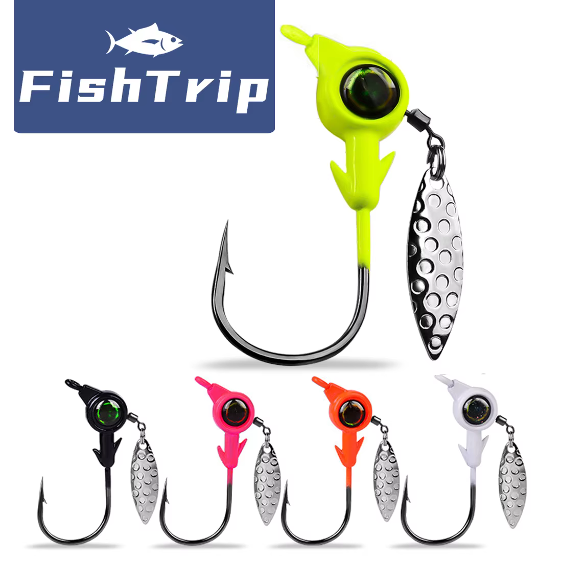FishTrip Jig Head – Anzuelo de vástago largo para lubina marina