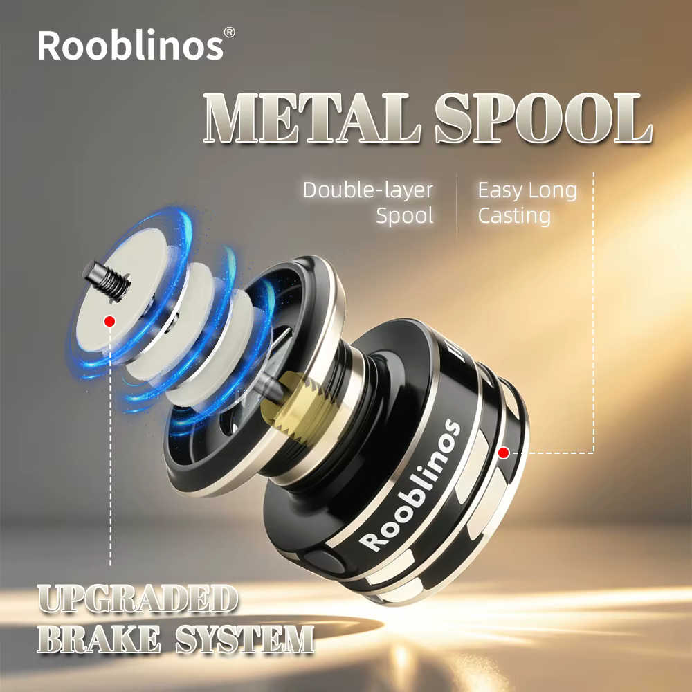 Rooblinos HA – Carrete Spinning Ultraligero con Freno Potente - imagen 4