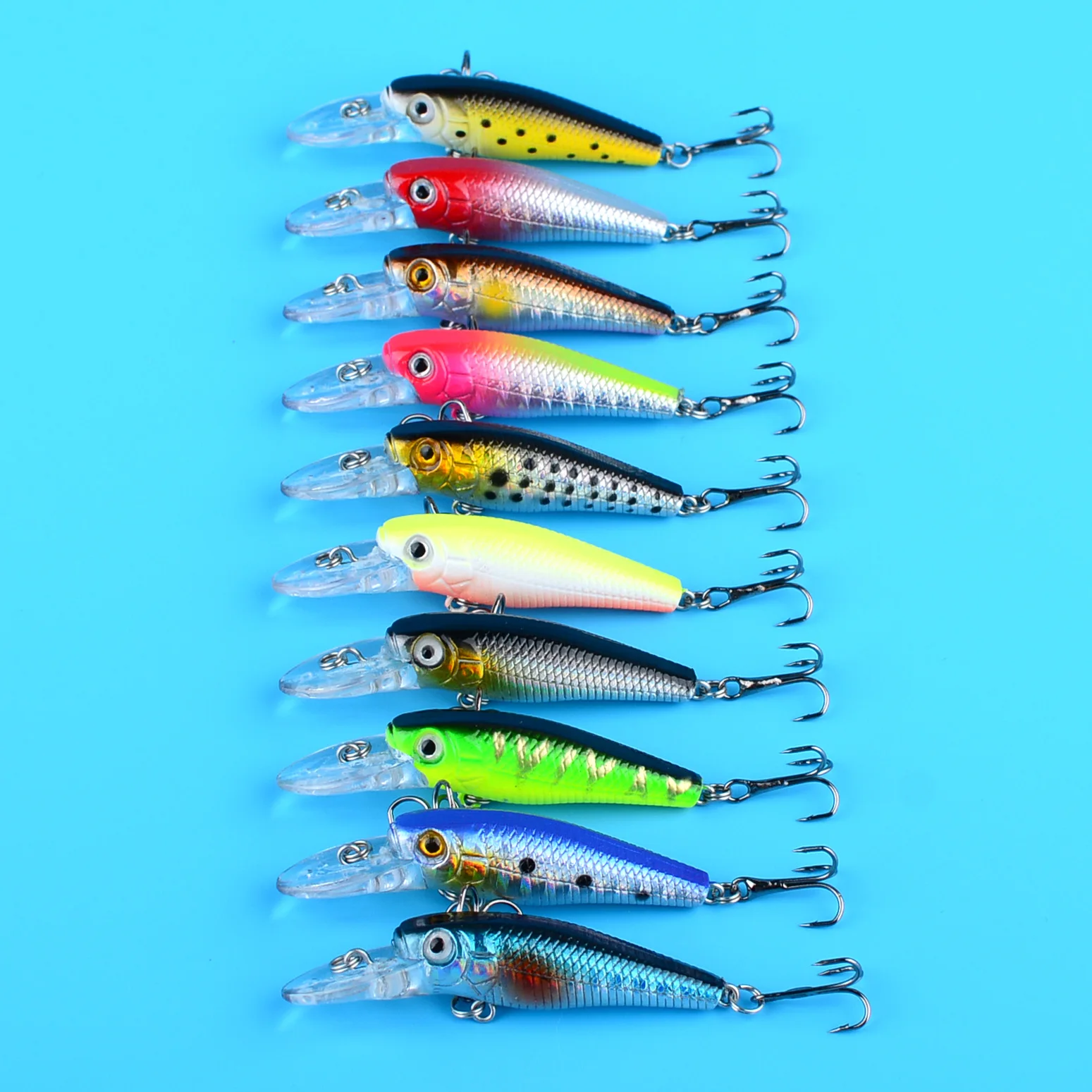 Crankbait flotante de plástico duro oscilante para lubina y lucio - imagen 2