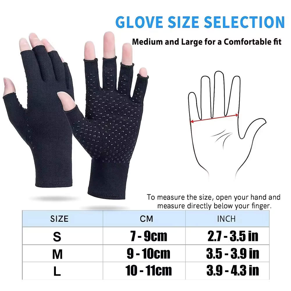 Guantes de pesca sin dedos con compresión y soporte de muñeca - imagen 5