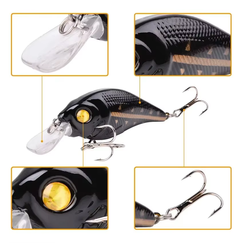 VIB Minnow señuelos duros anzuelos triples ideal pesca depredadores - imagen 5