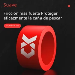 Anillo de parada silicona luminiscente antideslizante caña pescar
