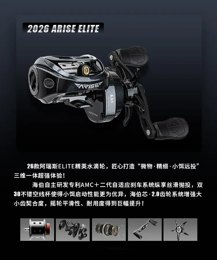 Detalle del carrete Haibo ARISE ELITE