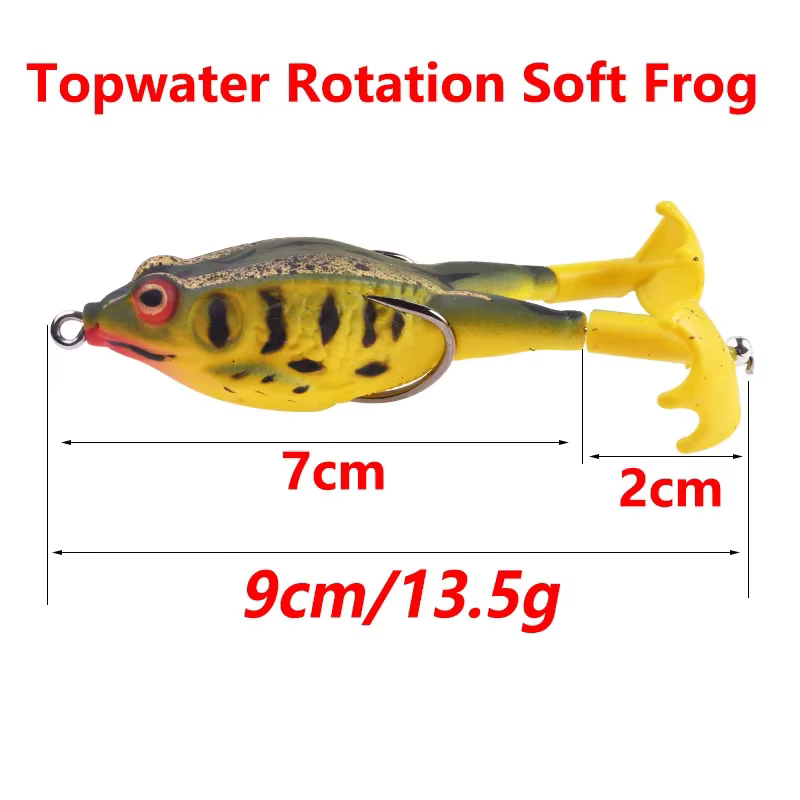 Señuelo rana de silicona con hélice para lubina topwater - imagen 4